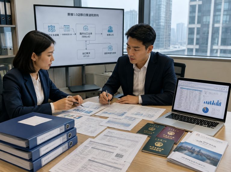 罗定赛维1.0店群归集退税架构